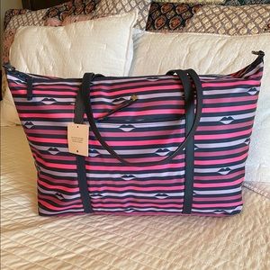 NWT Kate Spade Weekender - Nylon Lip Print